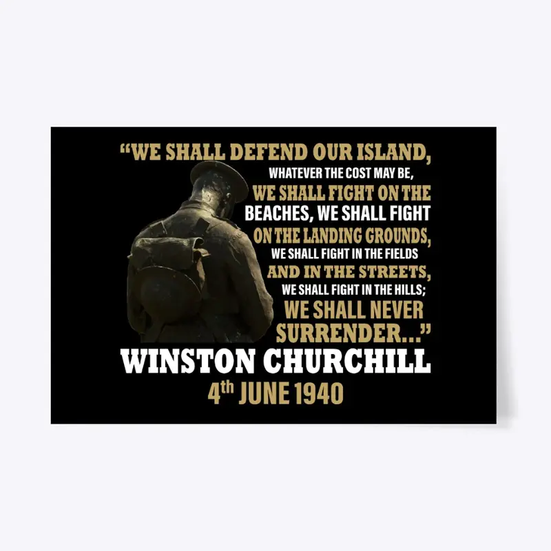 Winston Churchill Never Surrender Tee