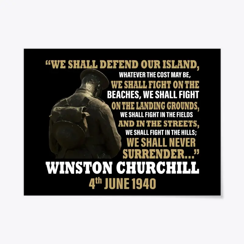 Winston Churchill Never Surrender Tee