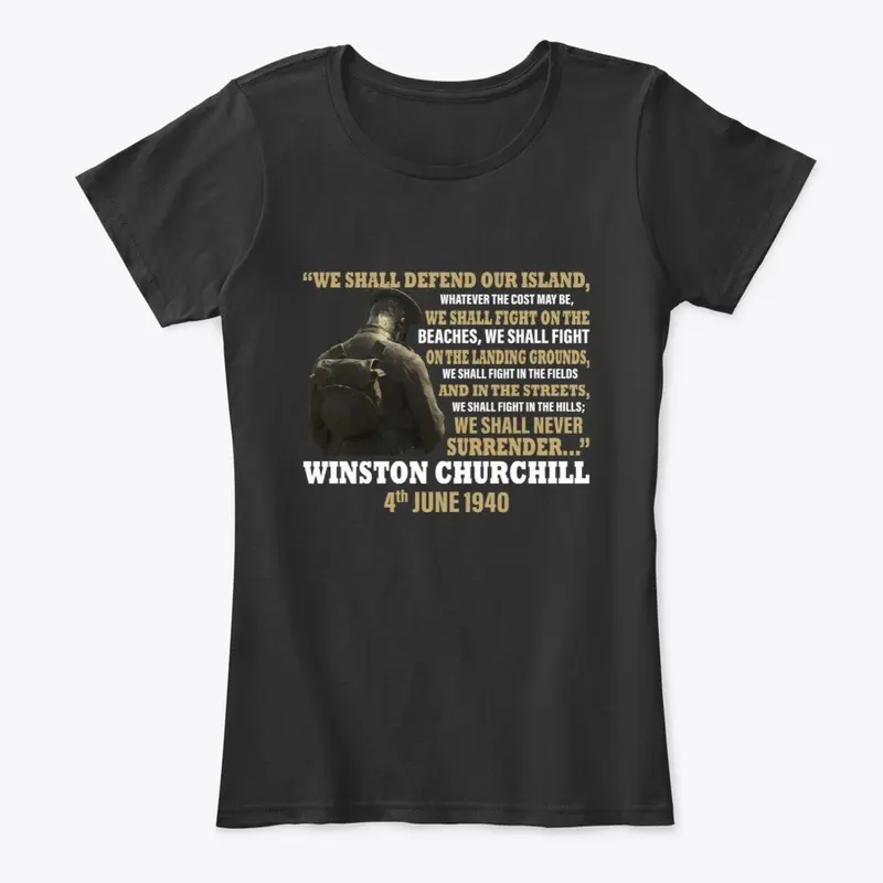 Winston Churchill Never Surrender Tee